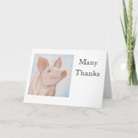 Piggy Vielen Dank Notecard