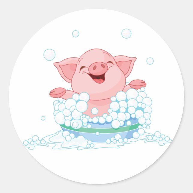 Piglet Emportant Un Stickers Bain (Devant)
