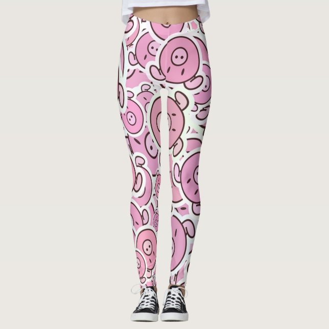 Piglet Pattern Legierung Leggings (Vorderseite)
