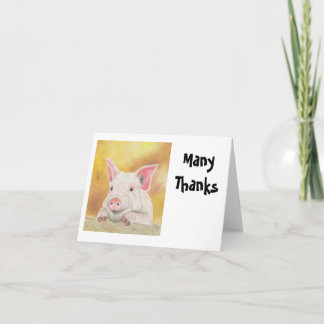 Piglet Vielen Dank Notecard Dankeskarte