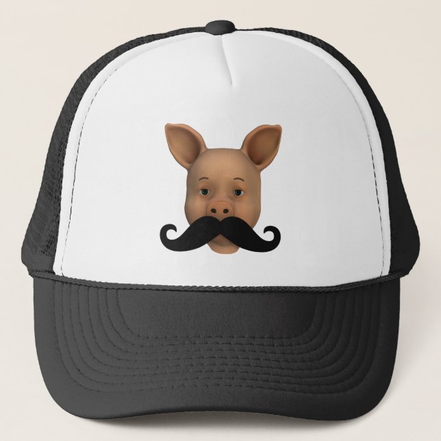 Pigment mit Mustache Truckerkappe (Vorderseite)