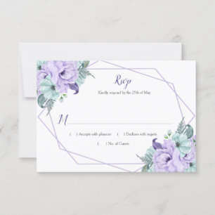 Pignons d'aquarelle de la poule Lavender RSVP géom