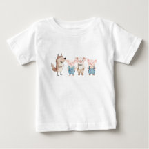 Pigs and Bad Wolf cartoon