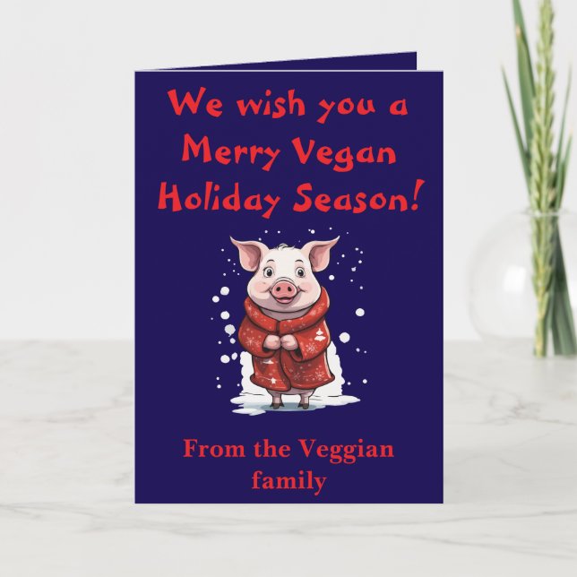 Pigs In Blankets Cute Animal Lover Christmas With  Karte (Vorderseite)