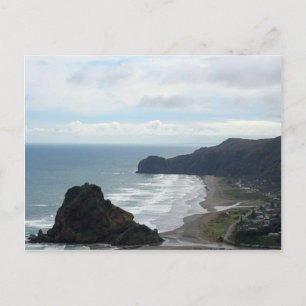 Piha Beach 4 Postkarte