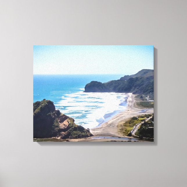 Piha Beach, Neuseeland Leinwanddruck (Vorderseite)