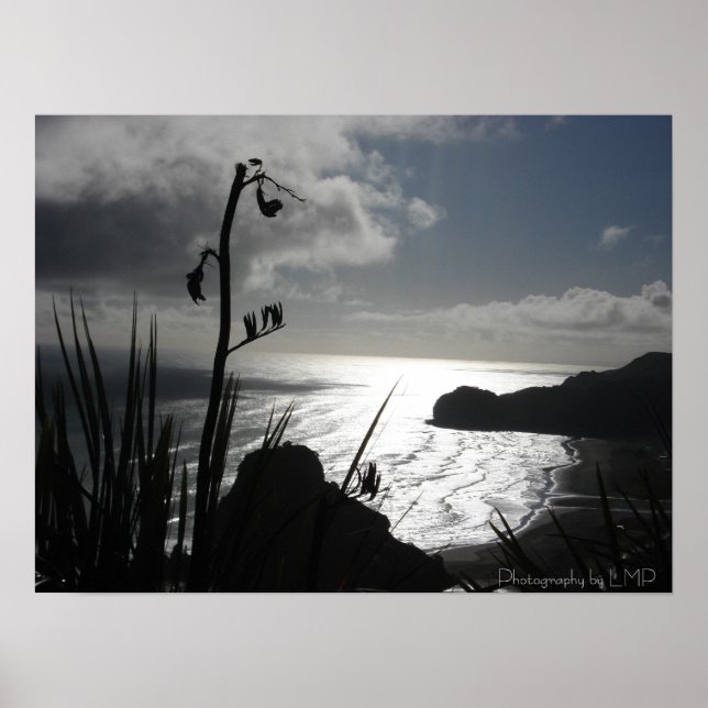 Piha, NZ, Fotografie von LMP Poster (Vorne)