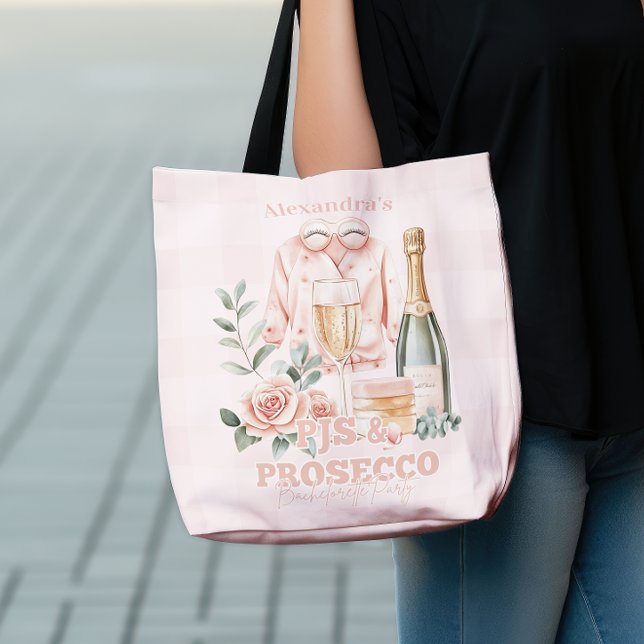 Pijamas und Prosecco-Junggeselinnen-Abschied Tasche (Von Creator hochgeladen)
