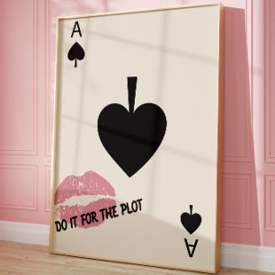 Pik-As Ästhetik Minimalistische Karten Poster