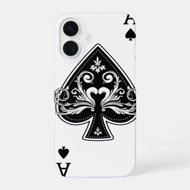 Pik-Ass iPhone 16 Hülle (Rückseite)
