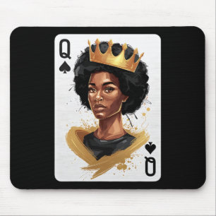 Pik Dame Pokerkarte Afroamerikanische Black Histor Mousepad