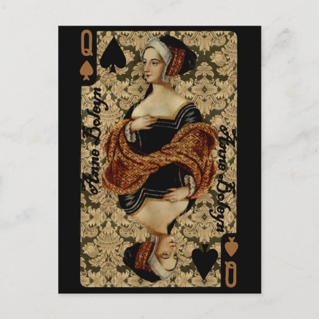 Pik-Dame Postkarte (Vorderseite)