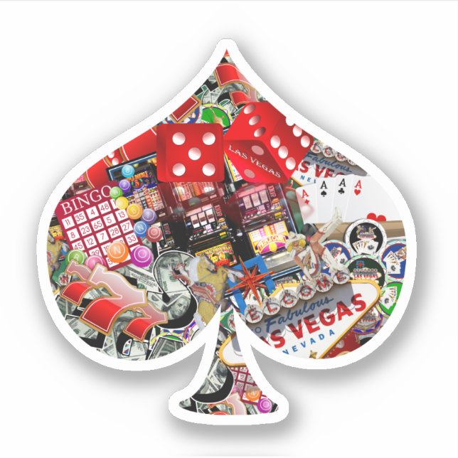 Pik Spielkartenform - Spielertraum Aufkleber (Vorderseite)