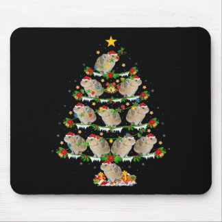 Pika Lover Xmas Lichter Pika Weihnachtsbaum Mousepad