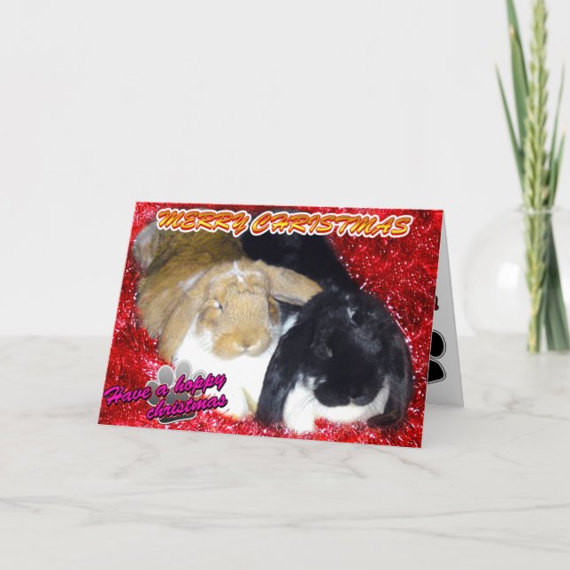 Pika & Ollie Tinsel Xmas - Kaninchen Weihnachten (Vorderseite)