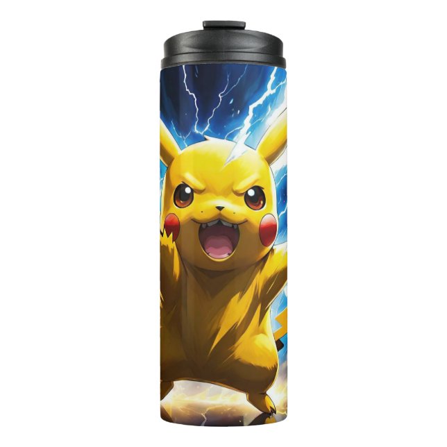 Pikachu-Thermische Tasse Pokémon gemalt (Vorderseite)