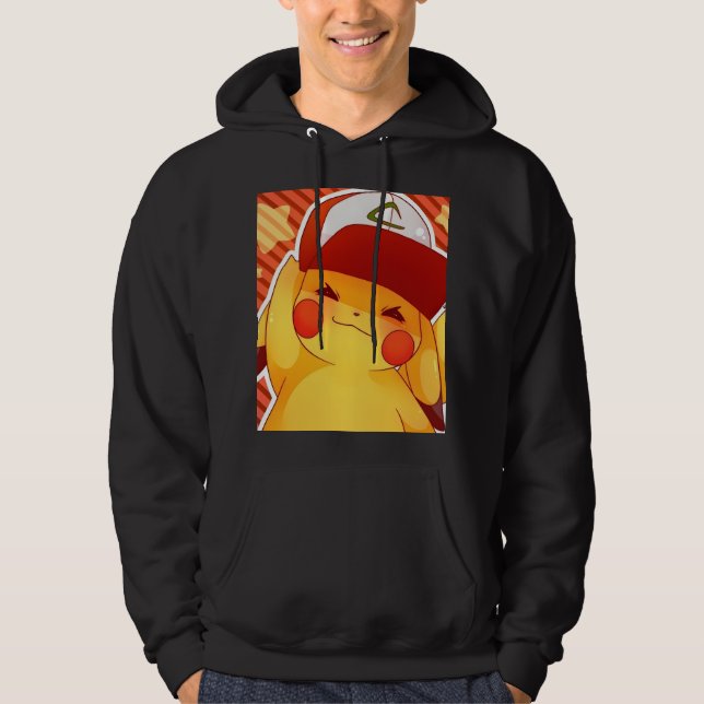 Pikachu-Trainerkappe  Hoodie (Vorderseite)