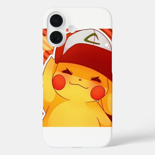 Pikachu-Trainerkappe iPhone 16 Hülle (Rückseite)