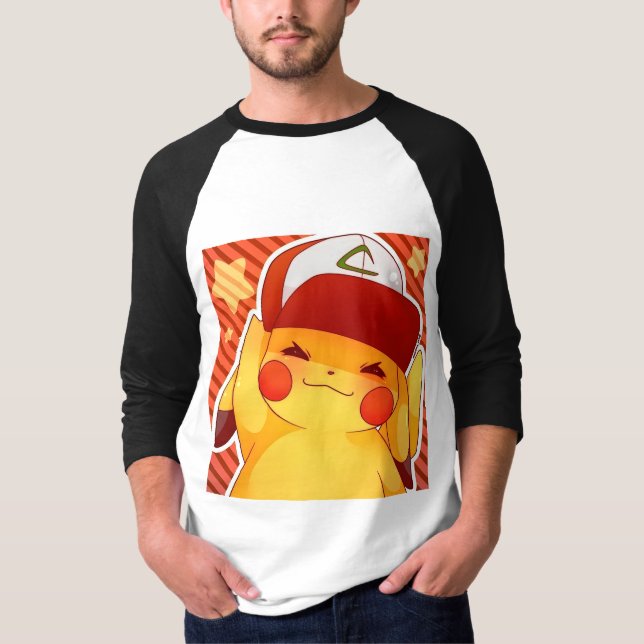 Pikachu-Trainerkappe T-Shirt (Vorderseite)