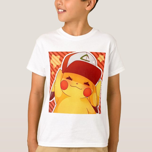 Pikachu-Trainerkappe T-Shirt (Vorderseite)