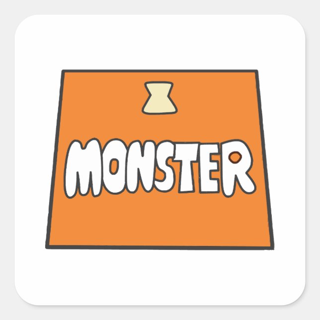 Pikamee-Kostüm, Monster Quadratischer Aufkleber (Vorderseite)