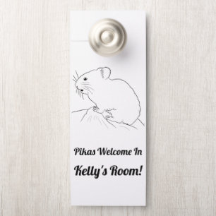 Pikas Herzlich Willkommen im neuen NAMENSZIMMER! Türanhänger