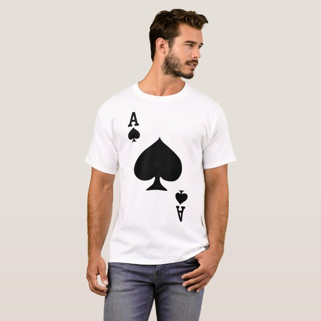 Pikass-Spielkarte-Halloween-Kostüm zur Basis b T-Shirt (Vorne ganz)