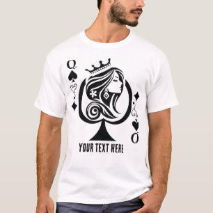 Pikdame-Spielkartensymbol mit Eleganz T-Shirt