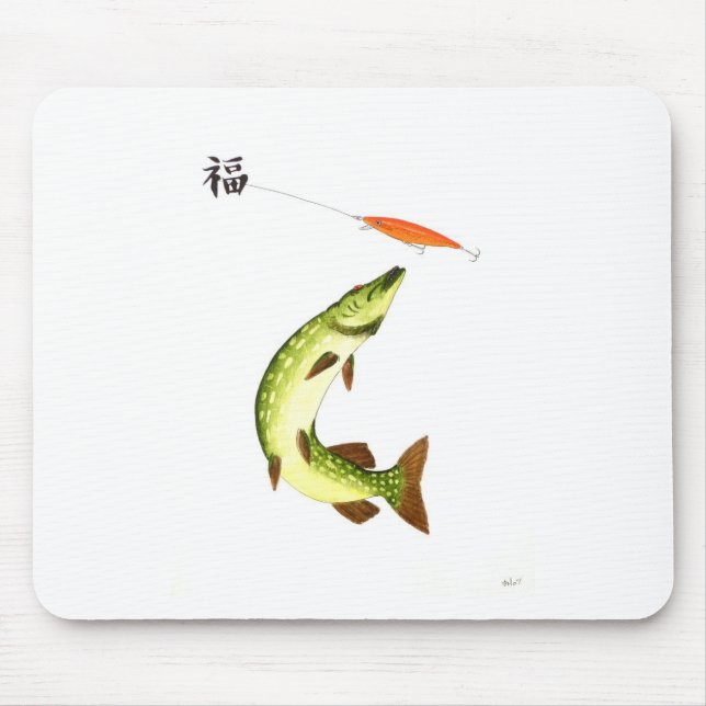 Pike Angeln Mousepad (Vorne)