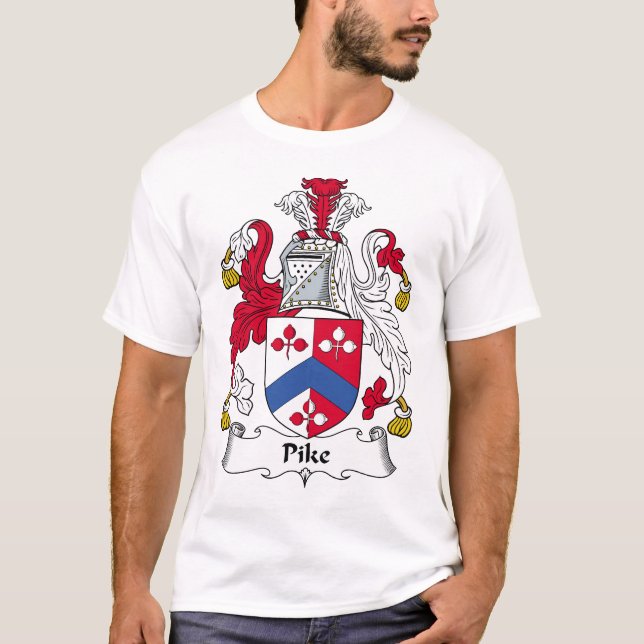Pike-Familienwappen T-Shirt (Vorderseite)