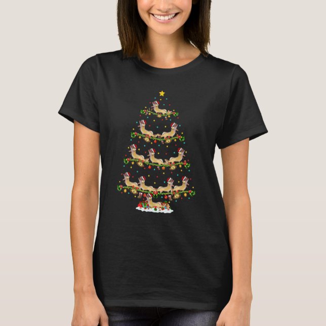 Pike Fish   Lights Xmas Santa Pike Christmas Tree T-Shirt (Vorderseite)