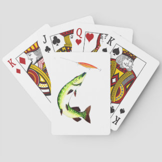 Pike fishing and fly fishing spielkarten