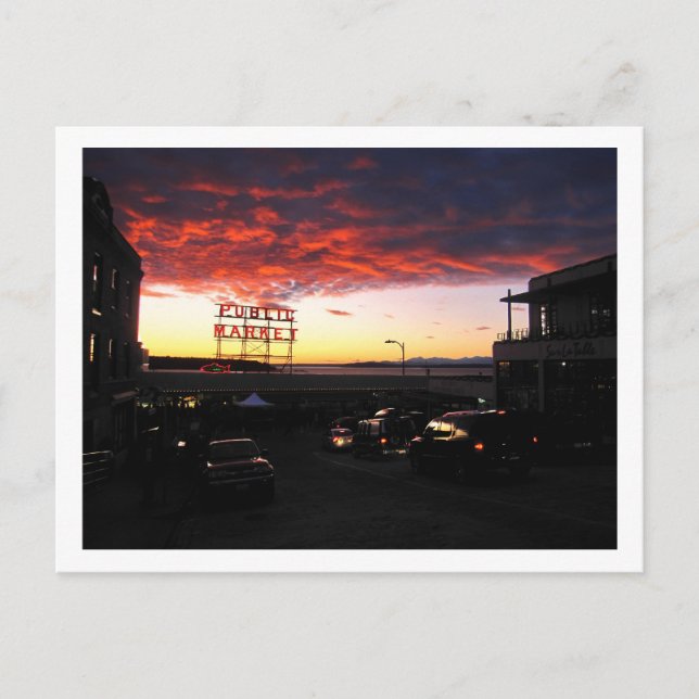 Pike Market, Seattle Postkarte (Vorderseite)
