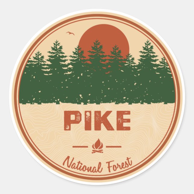 Pike National Forest Runder Aufkleber (Vorderseite)
