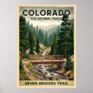 Pike National Forest - Seven Bridges Wanderweg V01 Poster