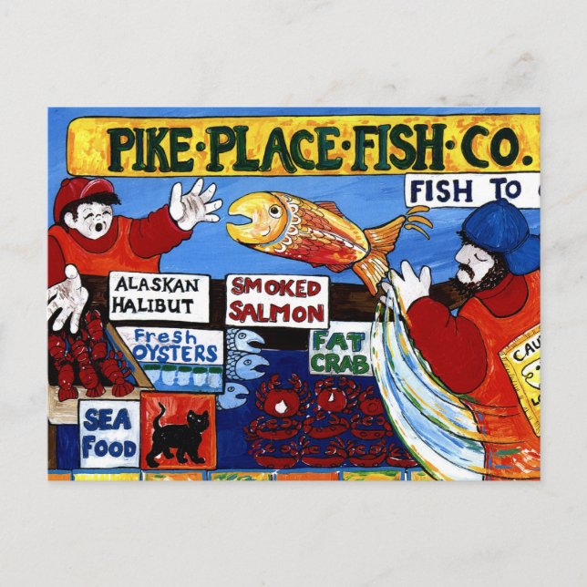 Pike Place Fish Co. Postkarte (Vorderseite)