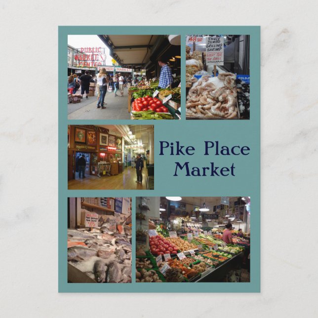 Pike Place Klebemasse Postkarte (Vorderseite)