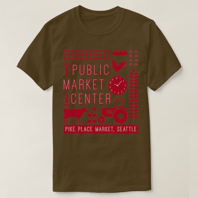 Pike Place Market Seattle T-Shirt (Design vorne)