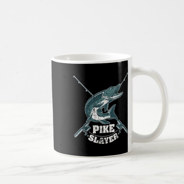 Pike Slayer Fischen Fisherman Northern Pike Kaffeetasse (Rechts)