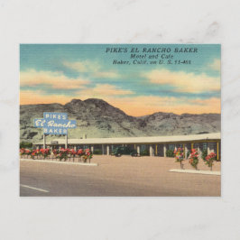 Pike's Baker Motel and Cafe, Baker, Kalifornien Postkarte