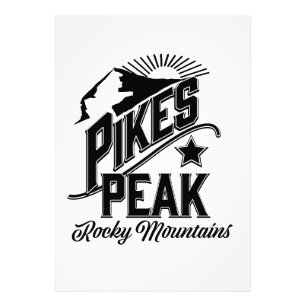 Pikes Berggipfel Vintage Kunst Fotodruck