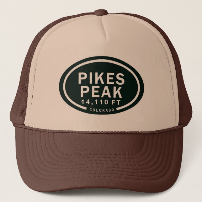 Pikes Peak 14.110 FT CO Mountain Hat Truckerkappe (Vorderseite)