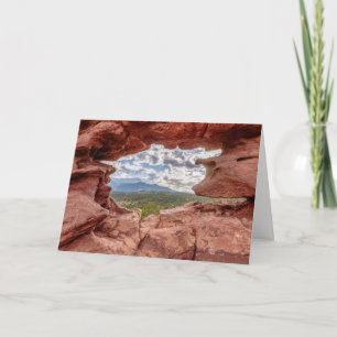 Pikes Peak À Travers Un Trou De Rocher Carte De Vo