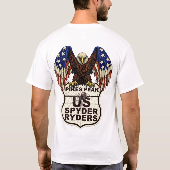 Pikes Peak Chapter - Adler-Logo 2s T-Shirt (Rückseite)