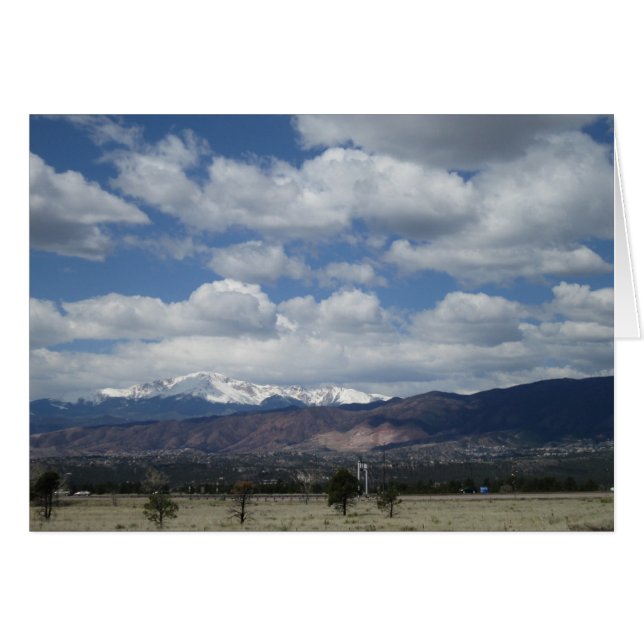 Pikes Peak Clouds Card (Vorderseite (Horizontal))