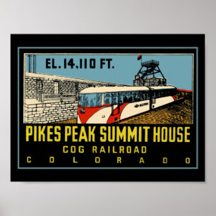Pikes Peak COG Eisenbahn Poster