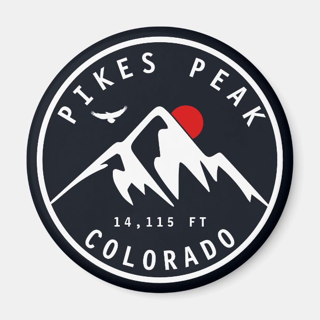 Pikes Peak Colorado Camping Wandern Magnet (Vorne)