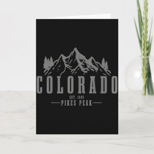 Pikes Peak Colorado Est T-Shirt Karte