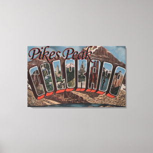 Pikes Peak, Colorado - Große Briefszenen Leinwanddruck