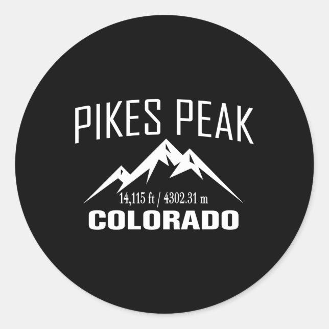 Pikes Peak Colorado Klettergarten Runder Aufkleber (Vorderseite)